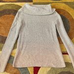 White House | Black Market Cowl Neck Sweater Sparkly Silver Light Pink Ombre Small Photo 0