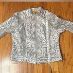 Ruby Rd - Snake print‎ white and gray jacket Size 12 Photo 6