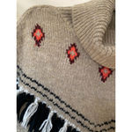 Lou & grey  Loft Sweater Fringe Turtleneck Southwestern Quiet Luxury Photo 3