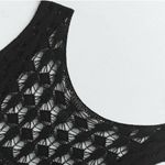 ZARA FRINGED CROCHETED DRESS OPEN BACK Size Medium (See Description) Photo 9