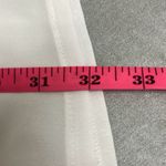 Alpha Studio M/L Button Front Blouse White Crepe Sheer Long Sleeve NWT Oversized Size L Photo 12