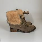 Aetrex  Brooklyn Leather‎ Boots Green Khaki Faux Fur CB114 EU 39 Women’s 8.5 Photo 3