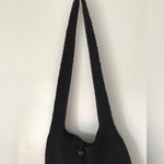 Black hobo woven crochet shoulder bag Photo 2