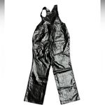 Good American  black better than leather faux leather overalls Size 16 NWT Photo 7