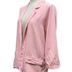 Chico's Open Front 3/4 Sleeve Modal Blazer Soft Pink Large Photo 1