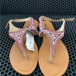 Rue 21 Pink Beaded Sandals Comfortable Stylish Photo 1