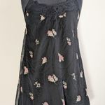 Abercrombie & Fitch  Women's Mini Shift Dress Black Floral Spaghetti Strap Sz XXS Photo 0