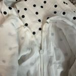 Lush Clothing Lush Ivory Black Polka Dot Crossover Wrap Dress Size Small Photo 7