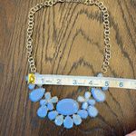 Francesca’s Statement‎ Necklace Blue Acrylic Stone Flowers Blue Photo 2