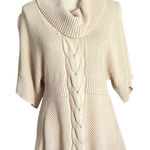 Calvin Klein  Jeans Cowl Neck Cable Stitched Flare Sweater. SZ. L Photo 0