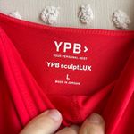 Abercrombie & Fitch  YPB Sculptlux Square Neck Sports Bra‎ Sz L Red Photo 2