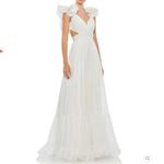Anthropologie Mac Duggal 67911 Womens  Ruffled Tiered Cut Out Chiffon Gown Dress Photo 3