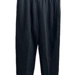 Champion  Women's Black Wide Leg Jersey Pants with Drawstring - Size Large Photo 0