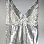 Flora Nikrooz Vintage Ivory Satin & Lace Slip Dress – Size Medium Photo 3