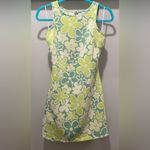 Cotton On Retro 60s Mod Neon Green Floral Print Mini Dress - XS Photo 2