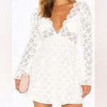 For Love & Lemons White Long Sleeve Charmaine Mini Dress Size M Photo 0