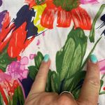 J.Crew  Silk Floral Garden Party Tie Neck Scarf Neck Sleeveless Blouse Size 10 Photo 4