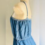 EXPRESS Denim Square Neck Tiered Mini Dress size M petite Photo 8