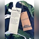 Sugarhill Brighton Lumi Batik Sundress Navy Palm Fronds Viscose Sz 8 Resortwear Green Photo 7