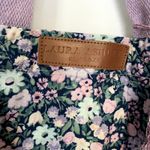 Laura Ashley purple green floral tote bag large capacity cargo cotton Photo 2