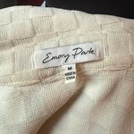 Emory park White Checkered Collared Crop Top Photo 2