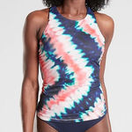 Athleta Tie Dye High Neck Tankini Top NWT 34B/C Photo 0