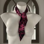 Versace  Orchid Print Silk Skinny Scarf, NEW w/Tag Photo 6