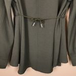 Calvin Klein Women’s Olive Green Cinched Waist Long Sleeve Button-Up Blouse Photo 6