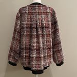 Lini Red Autumn Tweed Paneled Jacket Blazer Black Size L Photo 5