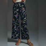 Anthropologie NWT The Colette Cropped Wide-Leg Linen Floral Pants by Maeve Sz 26 Photo 3