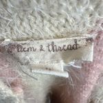 Hem & Thread  candy cane striped mock neck soft fuzzy sweater size medium Photo 4