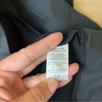 Theory Black Stripe Goat Leather Tank Top Photo 8