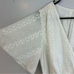 Joie NWT  White Eyelet Lace Short Sleeve Belted Faux Wrap Midi Dress Size 4 Photo 4