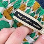 Anthropologie Daughters Liberation  Green Yellow Pear Print Tie Dress Shorts 00 Photo 8