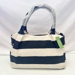 Kate Spade New Black & Cream Stevie Jubilee Stripe Canvas Hobo Bag Purse Photo 3