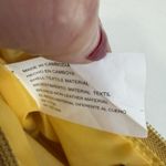 Art Class Y2K Style Mini Bag Wristlet Yellow Corduroy Purse Embroidered Flowers Cottage Photo 9