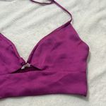 Garage Women’s Satiny Magenta Crop Top Size XS Photo 2