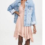 Free People NEW!  Adella Slip Dress ROSE Pink Lace Spaghetti Strap Ruffle SMALL Photo 11