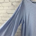 J.Jill Lightweight Tee Tunic 3/4 Bell Sleeves Pleated Arm Detail Light Blue L Photo 2