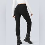 Halara High Waisted Skinny Cargo Pants Black XL Stretchy 27” Inseam Pockets Photo 1