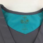 Med Couture Gold Gray Scrub Top M Photo 4