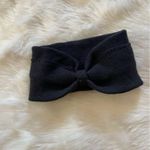 Solid Black Knotted Winter Headband Photo 2