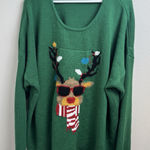 Woman Within  Ugly Christmas Grandma Sweater Plus Size Long Sleeve Size 3X Green Photo 0