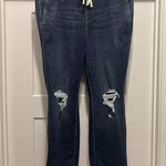 Torrid Mid Rise Straight Leg Pull On Jeans Women Elastic Waist Distressed 2X Reg Photo 0