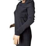 LANVIN Draped Twisted Wool long sleeved sweater dress in gray size small Photo 7