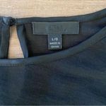 atm anthony thomas melillo black sheer pocket long sleeve blouse Size L Photo 4