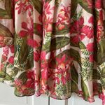 AMUR Cleo Juliet Sleeve Dress Scarlet Tropical Flora Size 0 Print Mini Statement Pink Photo 5