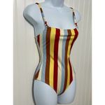 Solid & Striped  Nina Multi Color Striped One‎ Piece Swimsuit Blue Red Yellow XS Photo 11