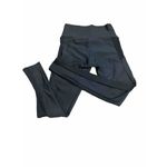 Peloton  Ribbed Pocket Spin Yoga Gym Leggings Medium Black Rib Sides EUC Photo 1