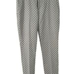 Banana Republic Gray White Pattern Hampton Pant Photo 0